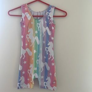 Sparkly rainbow unicorn leotard